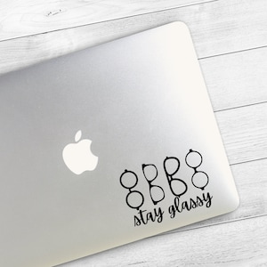 Stay Glassy Vinyl Decal Sticker | Optometrist, Optician, Ophthalmologist, Ophthalmic Tech, Opto Student, Resident, Stay Cool, Optometry