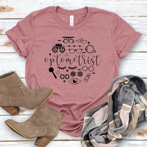 Optometrist Symbols T-Shirt | Optometry, OD Shirt, Phoropter Tee, Eye Doctor T-Shirt, Eyes, Multiple Symbols