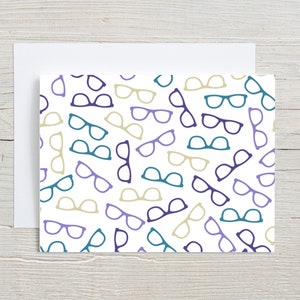 Anteojos Tarjeta de felicitación en blanco / Optometrista, Óptico, Oftalmólogo, Tecnología oftálmica, Rep oftálmico, Estudiante de optometría