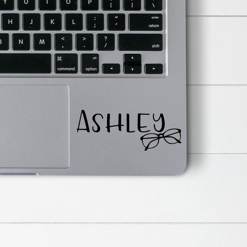 Name With Small Eyeglasses Vinyl Decal Sticker Optometrist Etsy