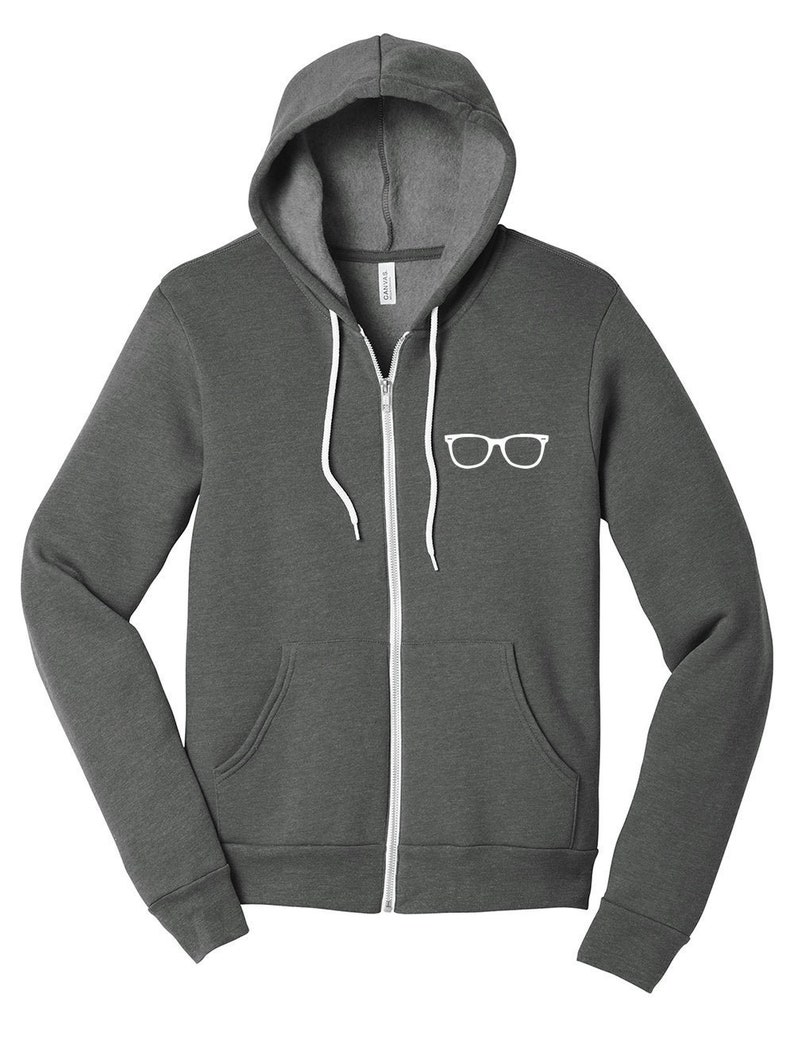 Small and Simple Eyeglasses Zip Hoodie Optometrist Etsy