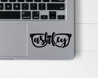 Script Name Within Eyeglasses Vinyl Decal Sticker | Optometrist, Optician, Ophthalmologist, Ophthalmic Tech, Ophthalmic Rep
