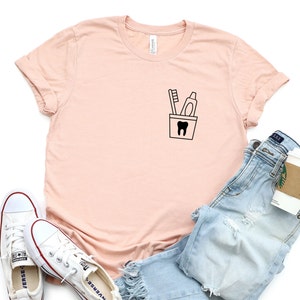 Toothbrush and Paste T-Shirt | Dentist, Dental Student, Dental School, Dental School Acceptance, Dental Student Gift, Dental Hygienist