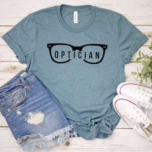 Optician Glasses T-Shirt | Optician, Heart Tee, Opto T-Shirt, Love Optician T-Shirt, Love Glasses, Optician Life, Dispensing Optician