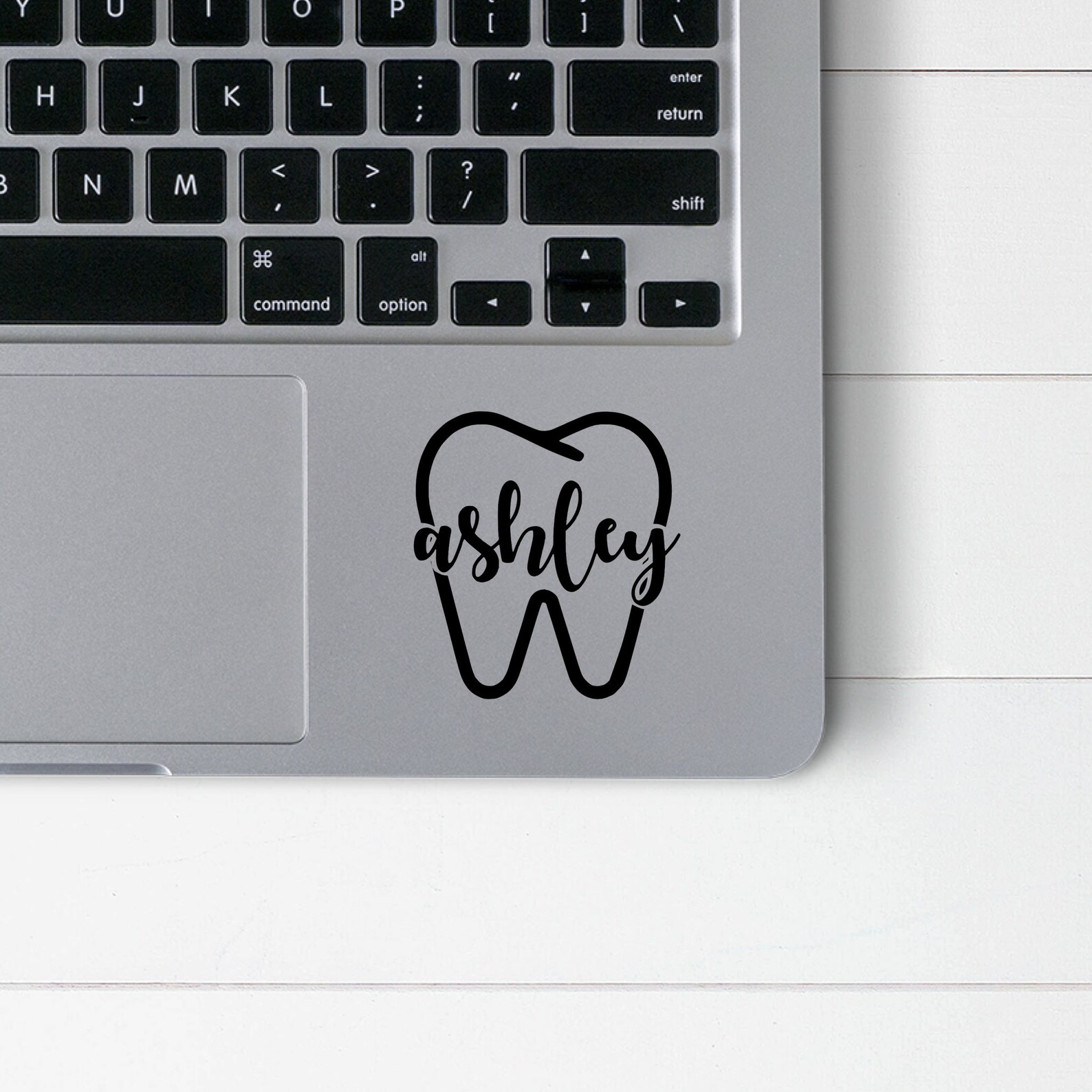 Tooth In Script Script Name Within Tooth Vinyl Decal Sticker - Etsy