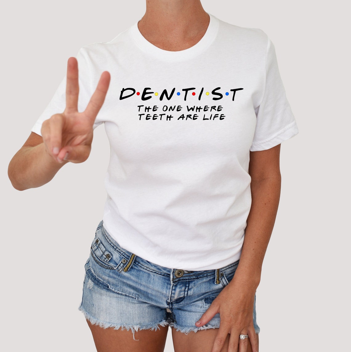 Friends Inspired Dentist White TShirt Dentist Dental Etsy