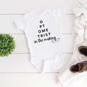 Optometrist In The Making Onesie | Optometrist, Optometrist Baby Gift, Optometry Student, Opto Baby, Optometry Onesie, Snellen Chart Onesie