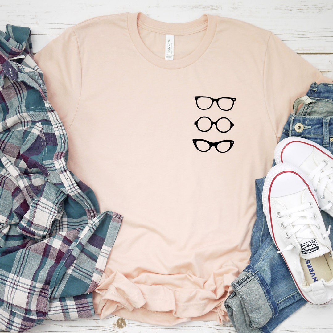Small 3 Eyeglasses Tshirt Optometrist, Optician, Ophthalmologist, Ophthalmic Tech, Various