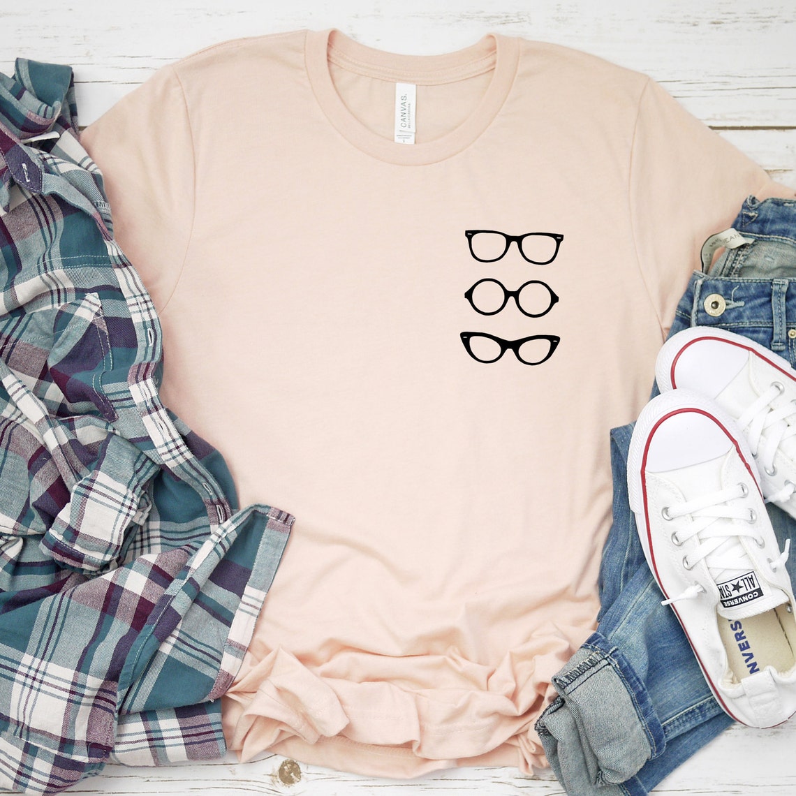 Small 3 Eyeglasses Tshirt Optometrist Optician Etsy