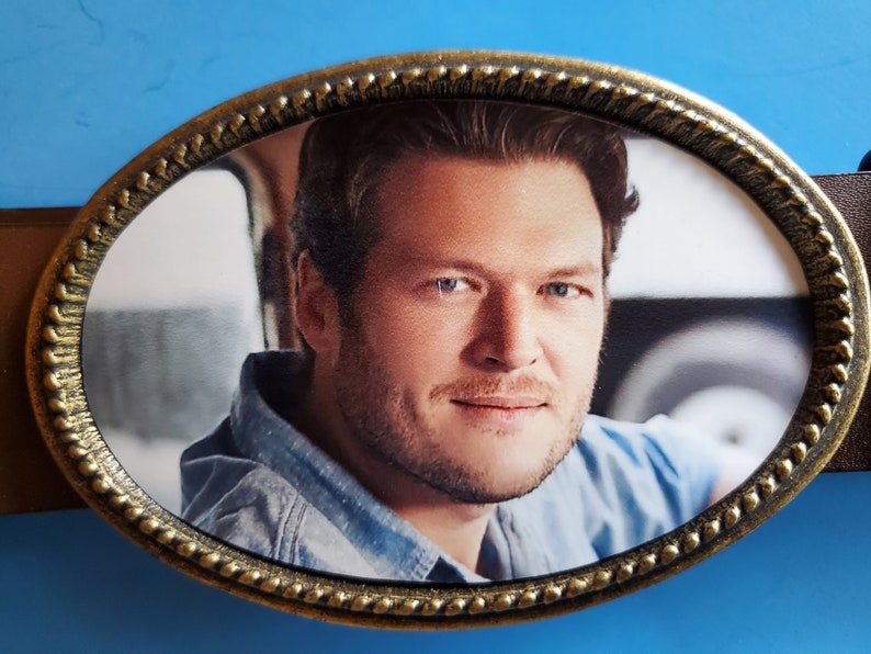 BLAKE SHELTON Epoxy Belt Buckle Country Music NEW!
