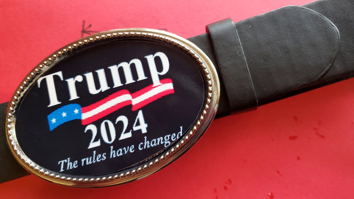 TRUMP 2024 Epoxy Belt Buckle & Black Belt the Rules Have Etsy