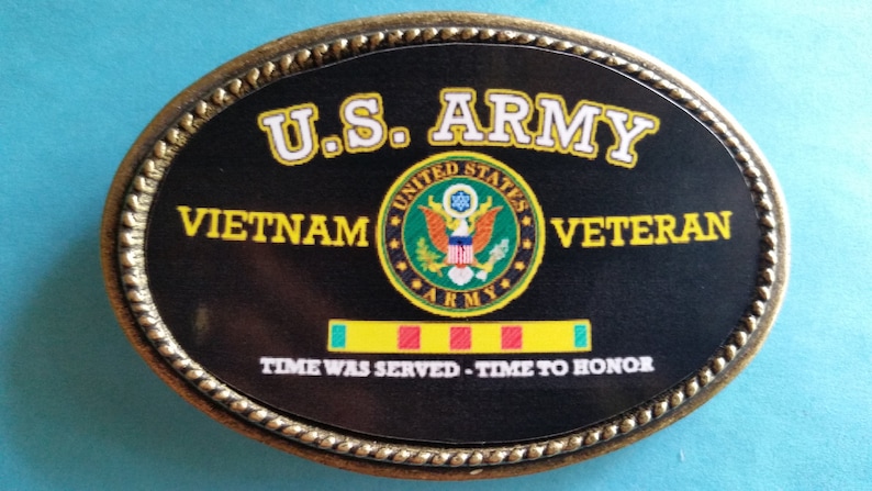 Vietnam Outlet ☆ Free Shipping Veteran ARMY Epoxy Award NEW - Buckle Belt