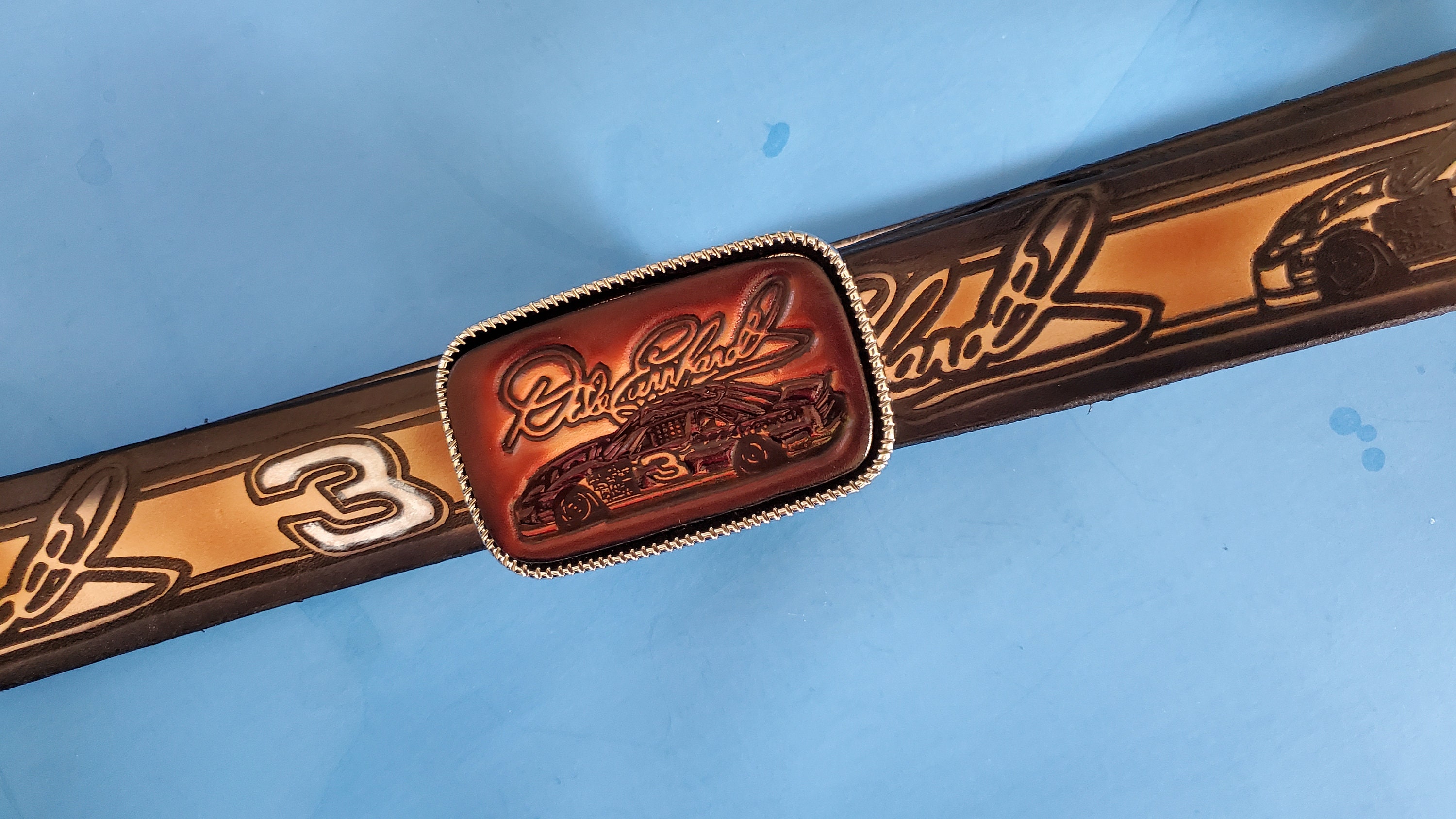 DALE EARNHARDT 3 Top Grain Cowhide LEATHER Belt & Matching Etsy