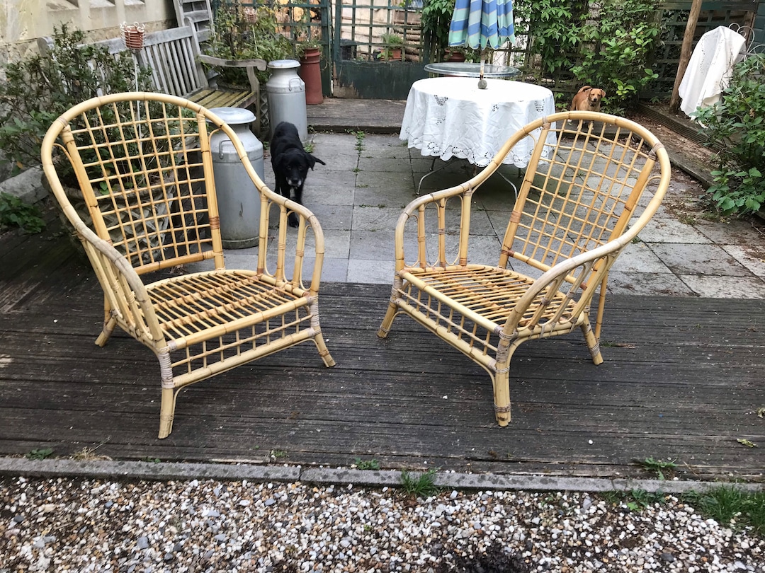Vintage Bamboo Chairs Etsy UK