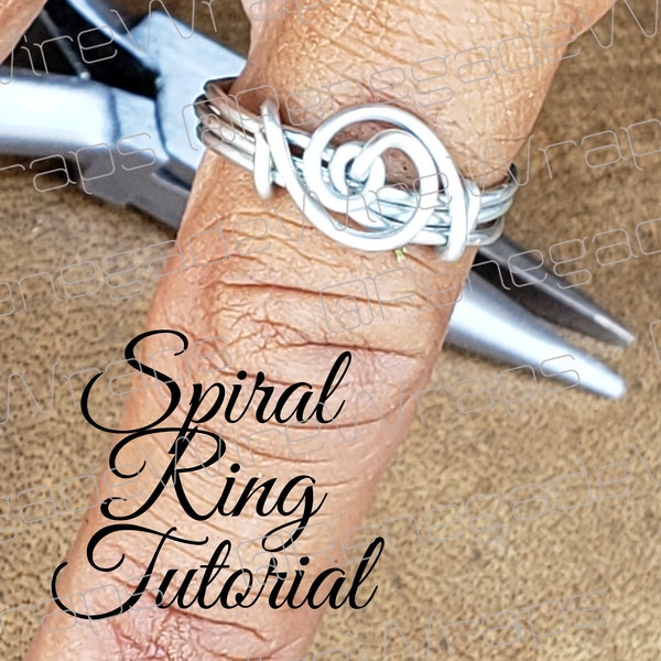 Beginner Wire Wrap Tutorial / Spiral Ring Design / Step by Step/ Pdf /  Instant Download