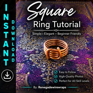 Wire Wrapped Ring Tutorial: Beginner Unisex Ring (PDF Download)