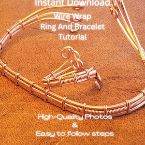 Adjustable Copper Bracelet & Ring Wire Wrap Tutorial (Digital PDF Download)