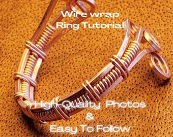 Wire Wrap Ring Tutorial | Verstellbarer Kupfer Ring PDF | Anfänger Schmuckherstellungs-Anleitung | Sofortdownload