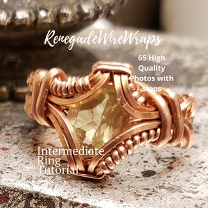 Wire Wrapped Ring Tutorial / Step By Step / Faceted Stone Setting / Ring Pattern