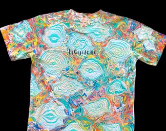 Lucy in the Sky Size XL Psychedelic Colorful T-shirt