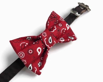 Cravate rouge d’arc de chien de Bandana