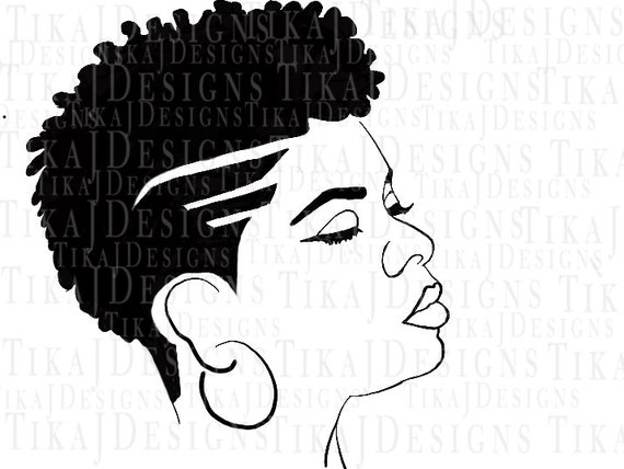 Download Afrocentric Silhouette Black Woman SVG Afro Woman SVG Afro ...