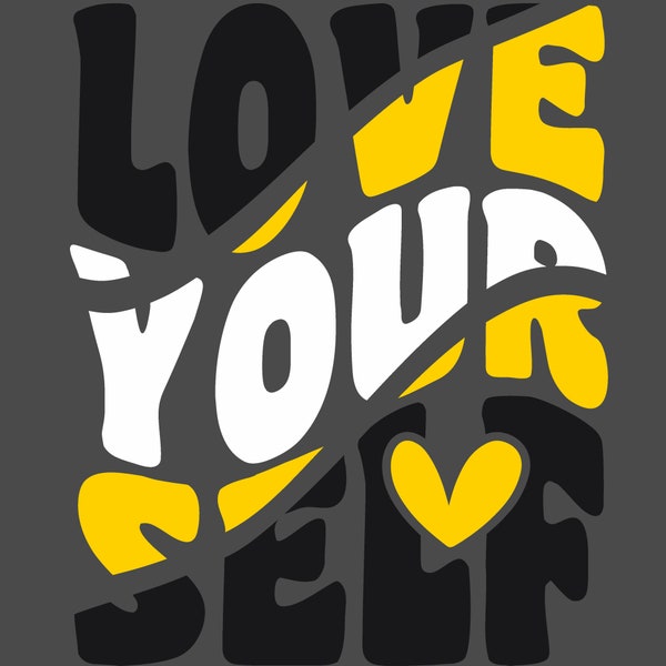 Love Yourself Thunder 4 Colorway Digital Download PNG file SVG File Custom Shirt File