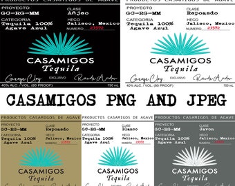 Drink Label PNG and JPEG Digital Download Tequila PNG and Jpeg