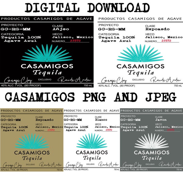 Drink Label PNG and JPEG Digital Download Tequila PNG and Jpeg