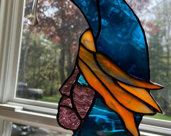 Triskele Crescent Moon Stained Glass Suncatchers