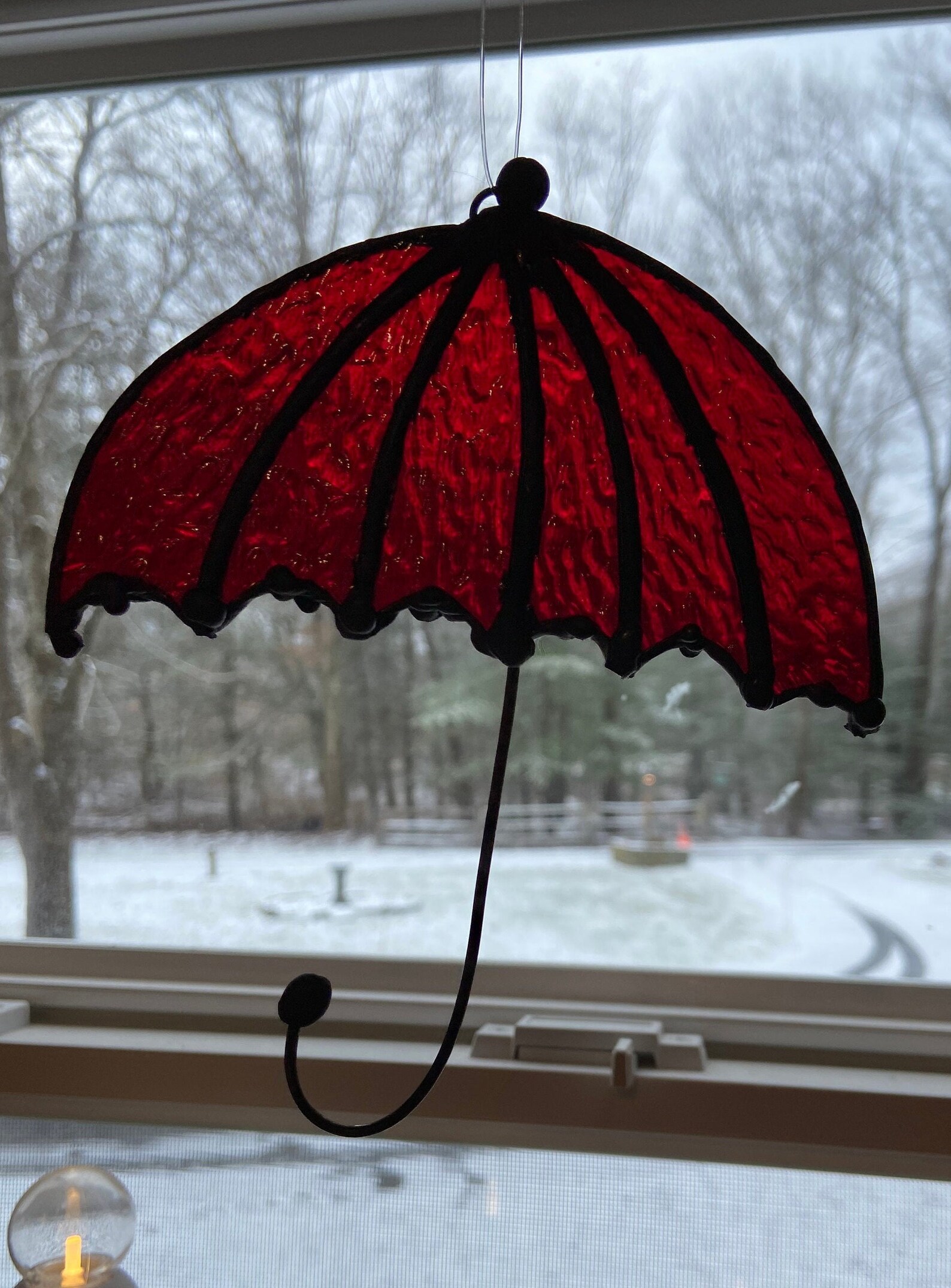 Umbrella in Stained Glass Stained Glass Umbrella Umbrella Etsy