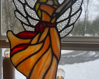 Stained Glass Angel Etsy