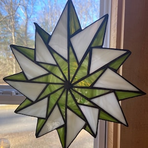 Geometric Stained Glass Suncatcher, Stained Glass Geometric Suncatcher