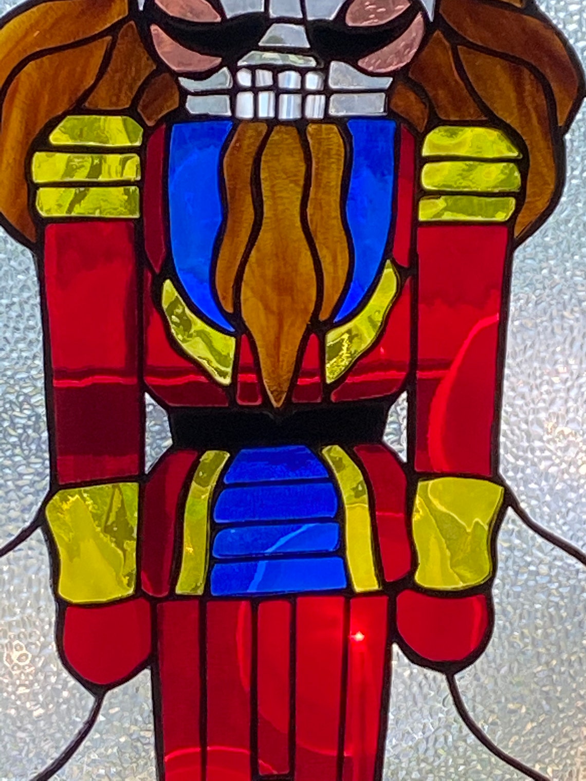 Nutcracker Stained Glass Panel Nutcracker Stained Glass Etsy