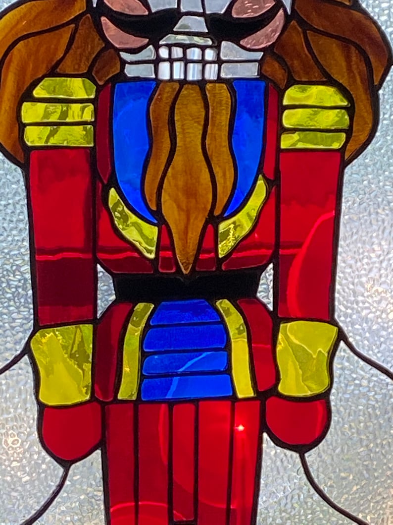 Nutcracker Stained Glass Panel Nutcracker Stained Glass Etsy