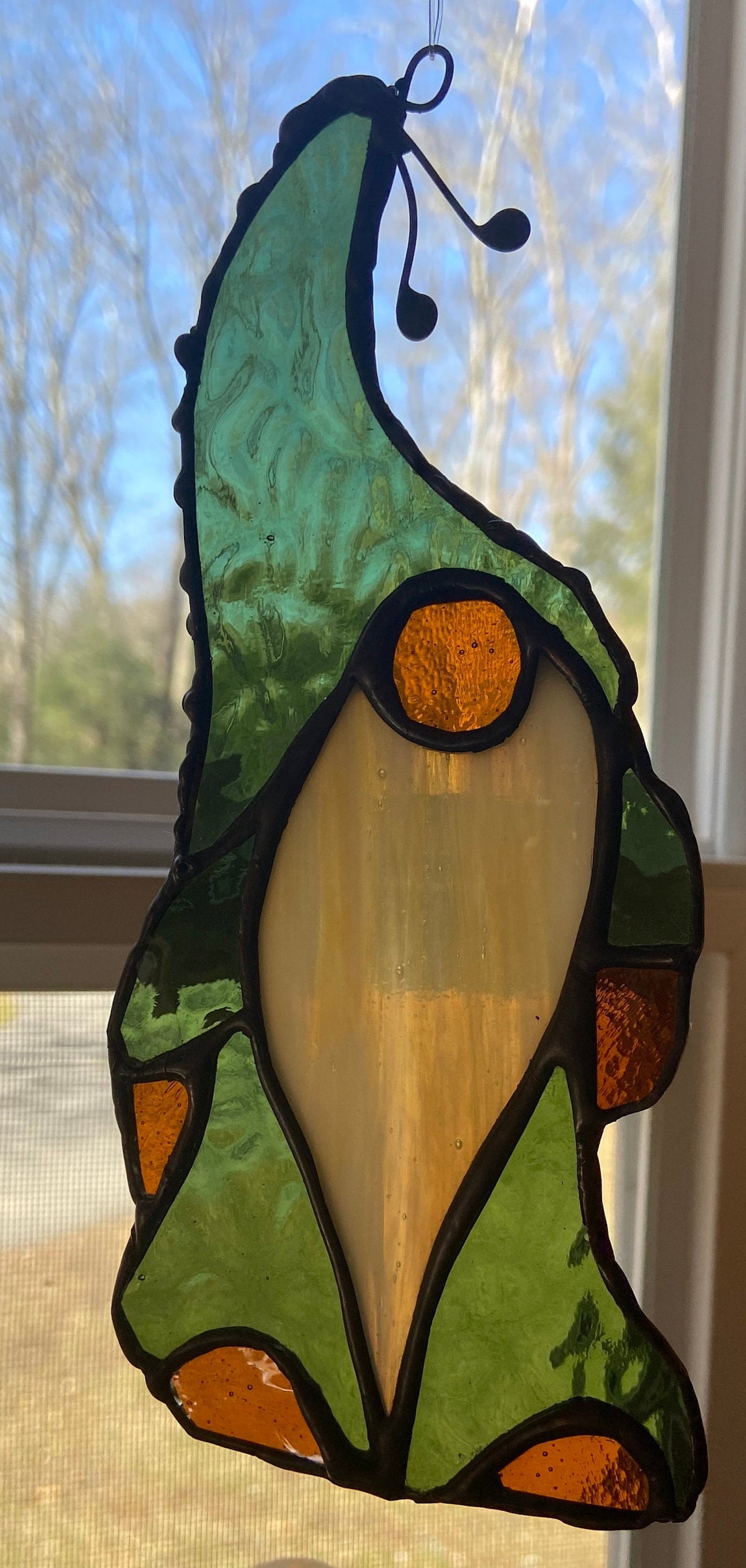 Gnome Stained Glass Suncatcher Gnome Stained Glass Stained Etsy