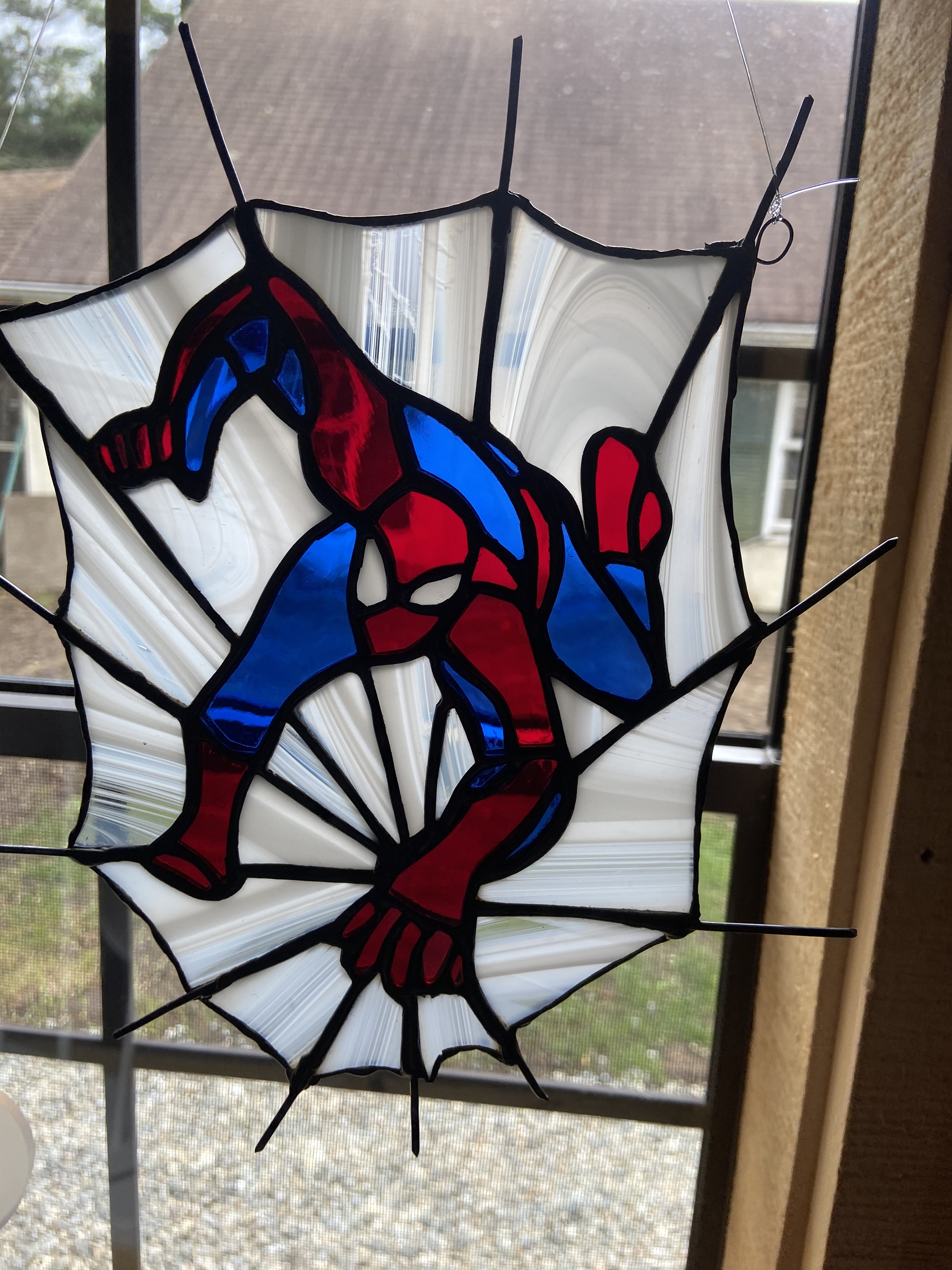 Stained Glass Spider Man - Full Round - Diamond Painting(30*40cm)