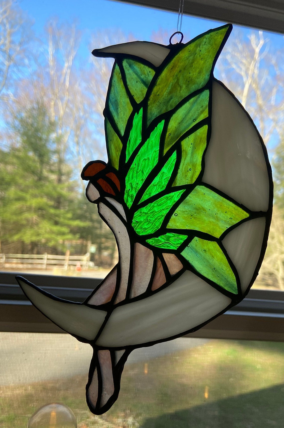 Fairy Stained Glass Suncatcher Stained Glass Fairy Fairy in Etsy