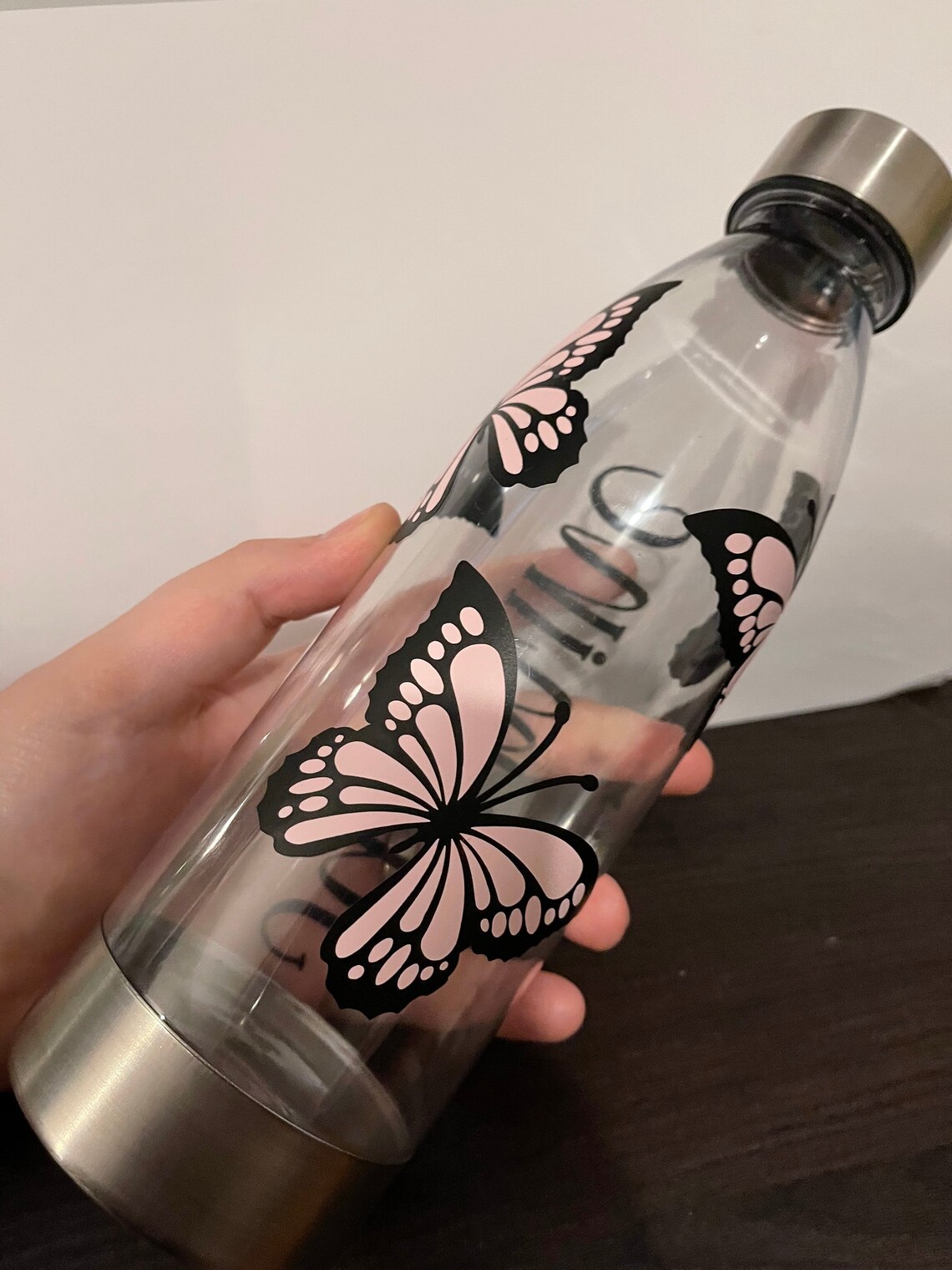 Butterfly Water Bottle Customizable Etsy