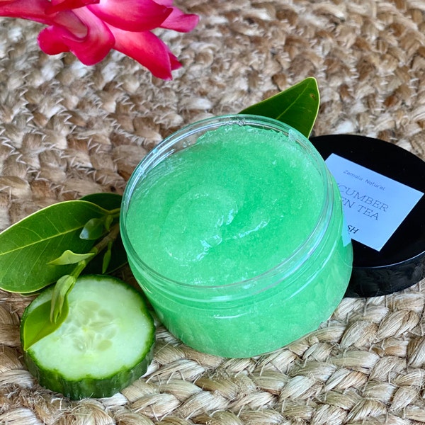 Cucumber Green Tea Body Scrub | Natural Exfoliating Wash | Skin Polishing