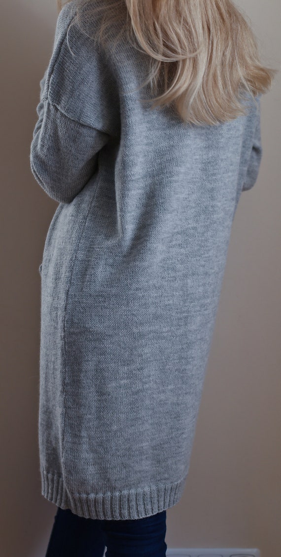 Cappotto Cardigan Oversize Lavorato A Maglia Da Donna - Foto 6