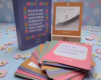 Daughter Gift – 104 Messages of Love & Appreciation with Wooden Stand, Keepsake for Daughter