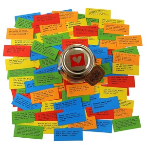 Mindfulness Gift 100 Mindfulness Quotes in a Jar Meditation, Awareness, Reflection and being in the Present Moment Handcrafted Gift image 4