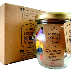 Little Jar of Good Luck Thoughtful Gift Unique Present Artisan Handcrafted Gift image 2