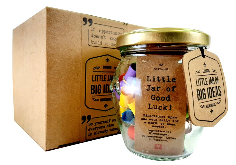 Little Jar of Good Luck Thoughtful Gift Unique Present Artisan Handcrafted Gift image 2