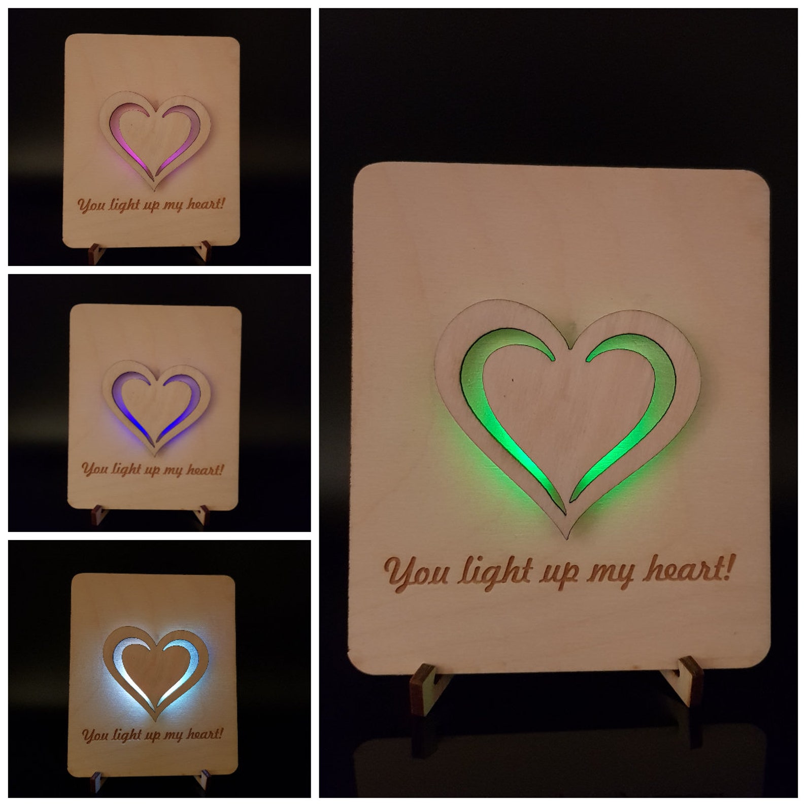 Light up Card you Light up My Heart Light up My World Light Etsy