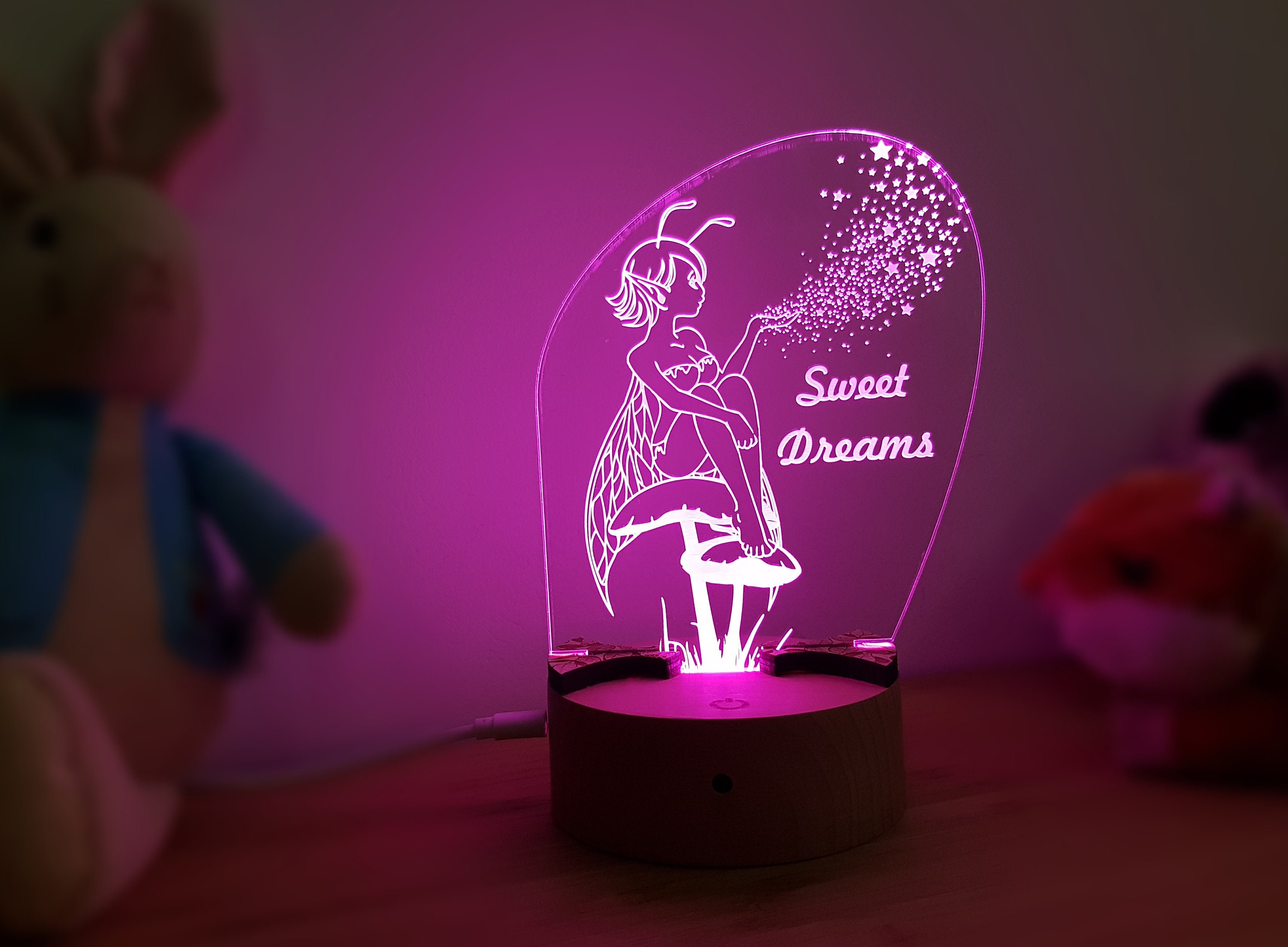 Fairy Night Light Girls Night Light Nursery Decor Etsy