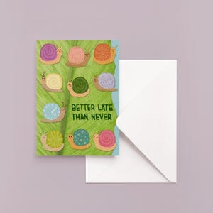 Carte de voeux escargots - Anniversaire