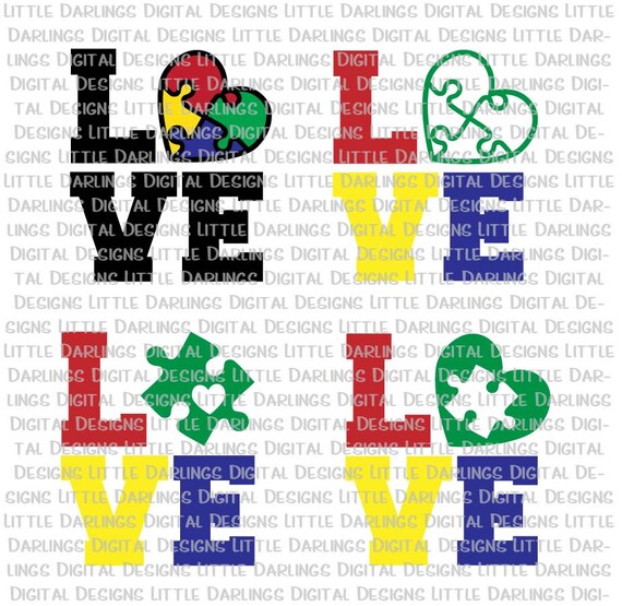 Download Free Autism Svg Autism Love Multiple File Bundle Puzzle Svg Etsy SVG Cut Files