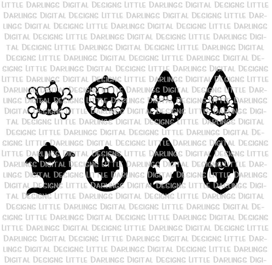 Download Earring Svg Halloween Svg Halloween Earring Svg Ghost Svg Etsy